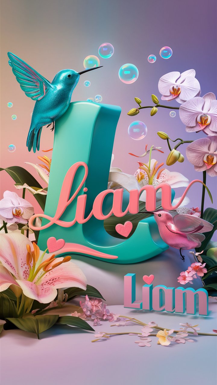 3D Neon Name Art