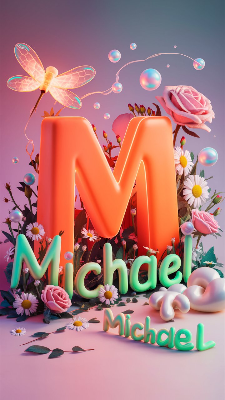 3D Neon Name Art