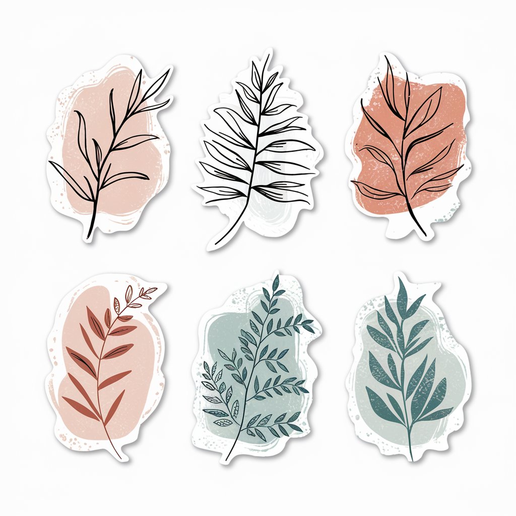 Boho Sticker Illustration Sticker Prompt