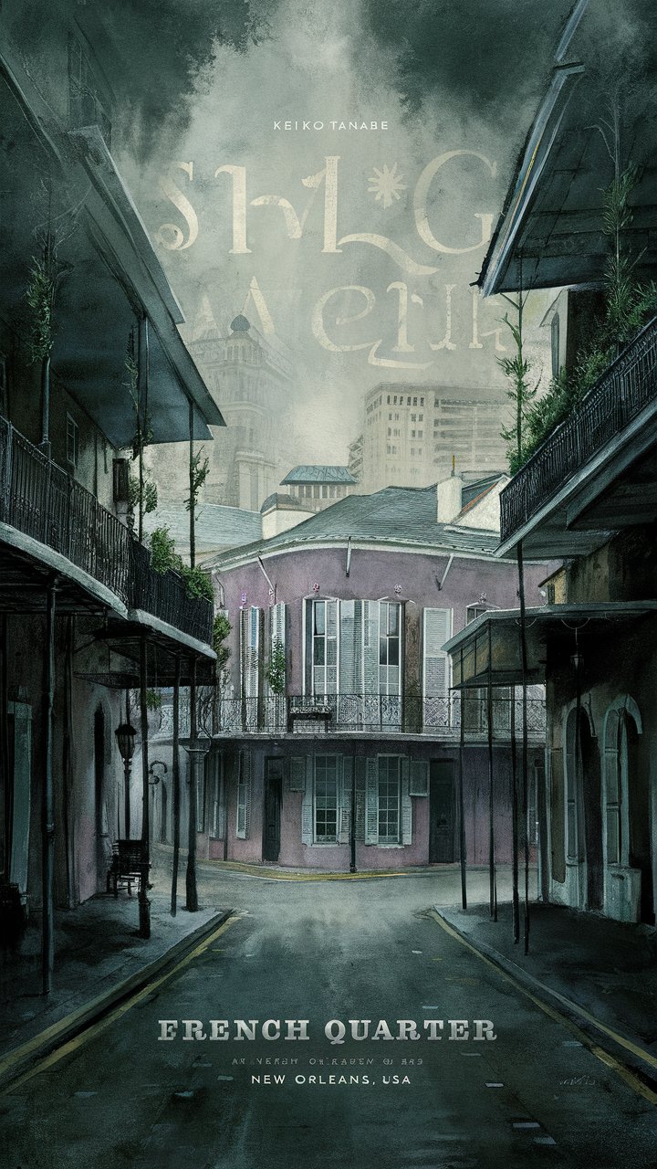 Enigmatic Watercolor Cityscape