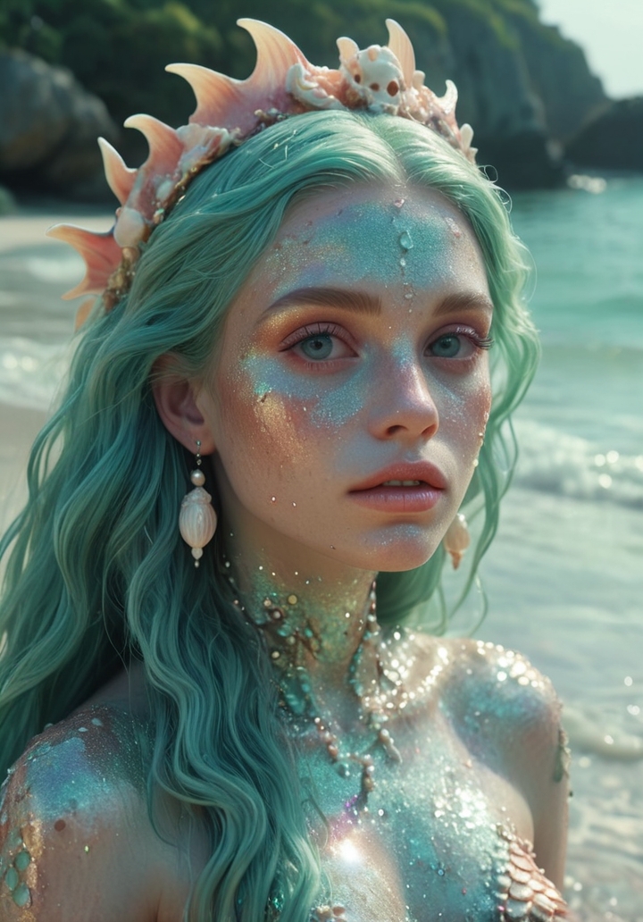 Ethereal Renaissance Beauty in a Macabre Paradise