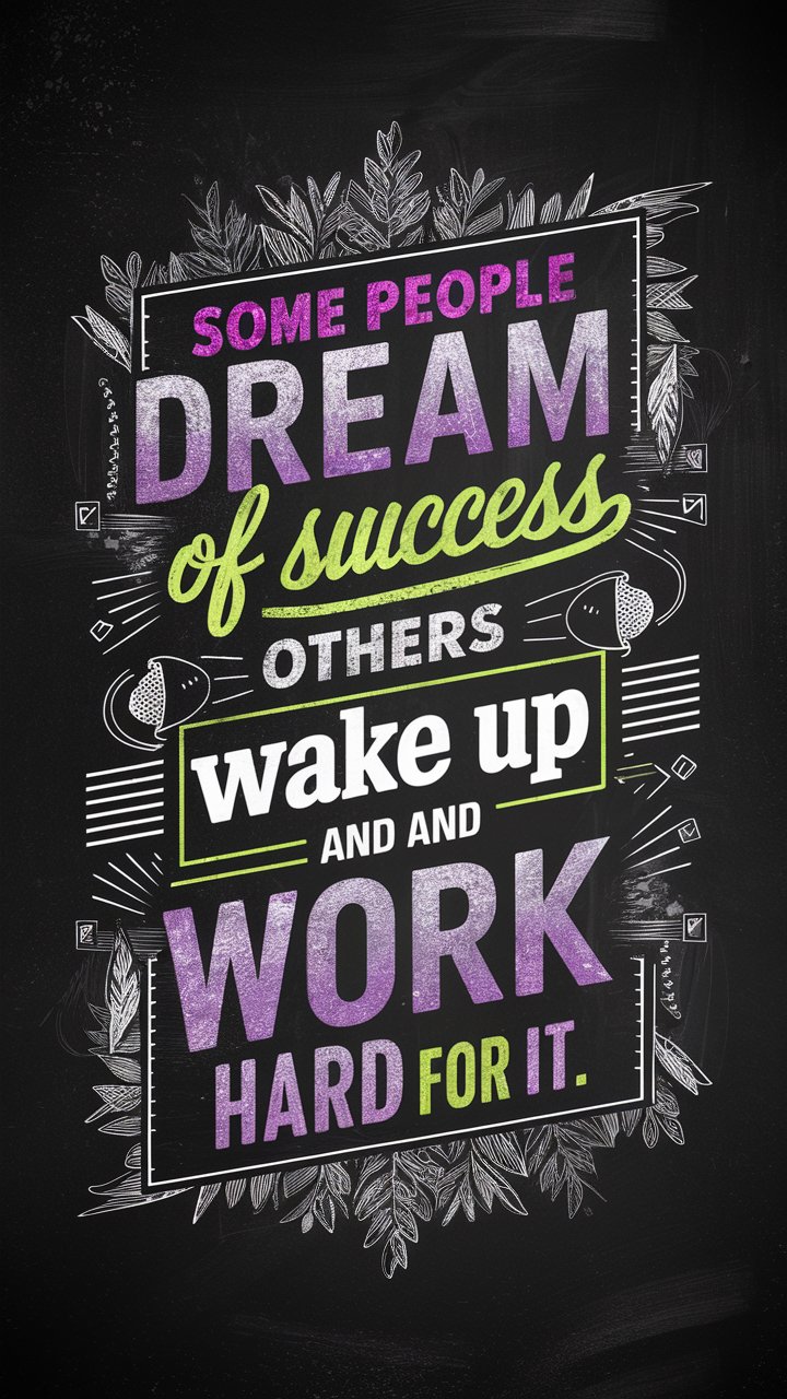 Inspiring Chalkboard Typography Poster