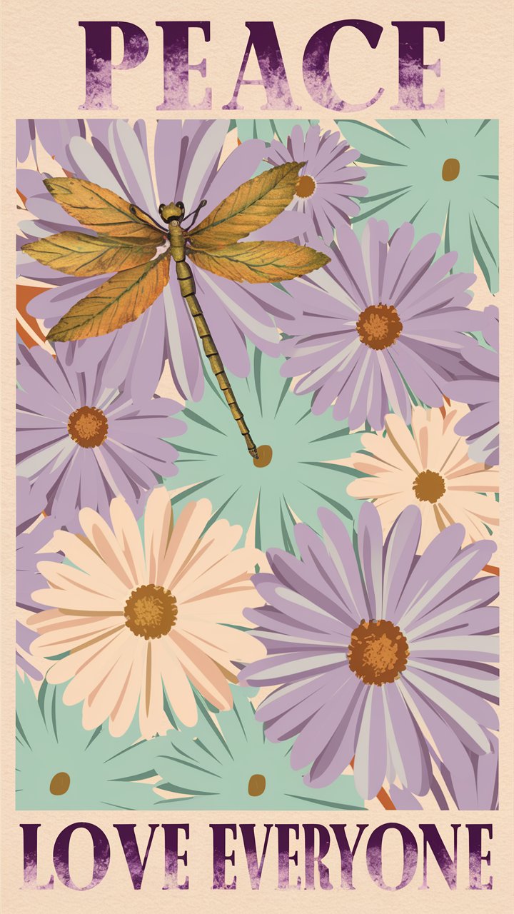 Vintage Floral Typography Illustration